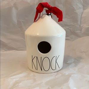 Rae Dunn knock birdhouse double side